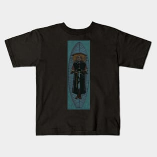 Boat and Man on the River Kids T-Shirt